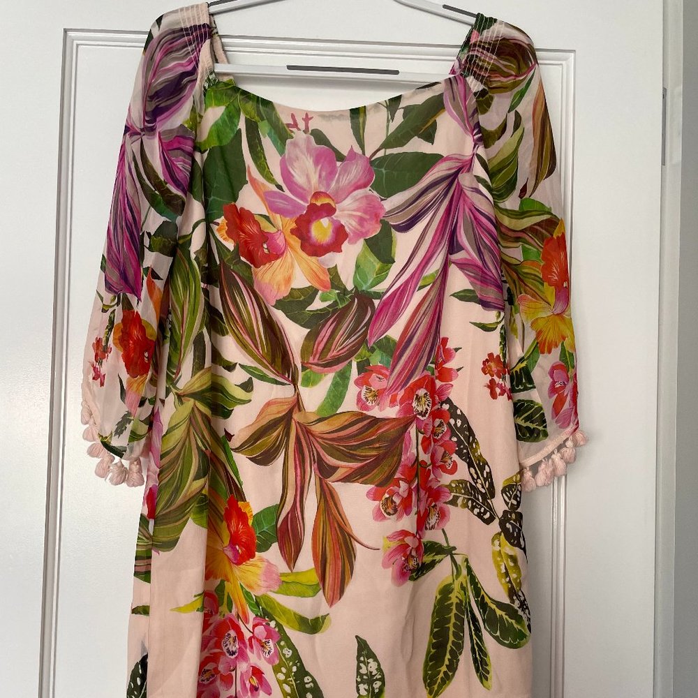 NWT Trina Turk Amaris Floral Chiffon Mini-Dress.  Casual or Special Occasion